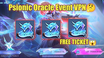 PSIONIC ORACLE EVENT FREE TICKET VPN?🤔 PSIONIC EVENT CLAIM TICKET NOW!!!!
