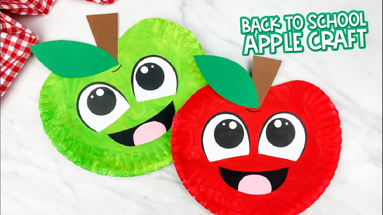 Easy and Fun Paper Plate Apple Craft