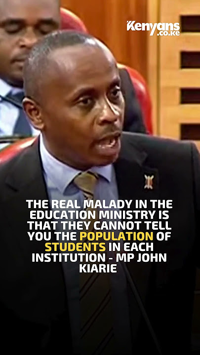 The real malady in the education ministry is that they cant tell you the population of students - KJ