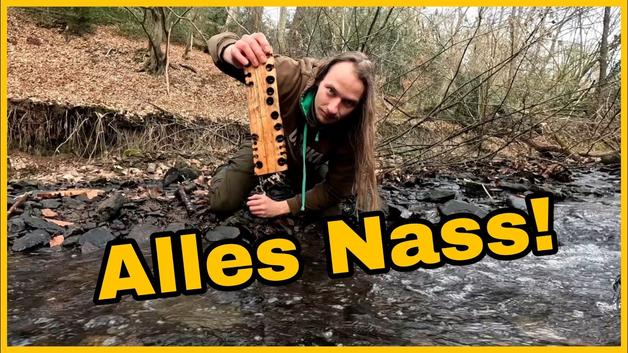Geht das Trotzdem? Feuerbohr Set in Bach Gefallen! ‪@Rocco_Hartwig‬ #FeuerChallenge