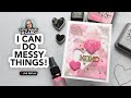 Cathy Makes a Card Live: getting messy with products from @timholtz