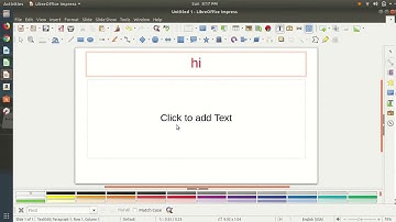 how to change text color in LibreOffice Impress