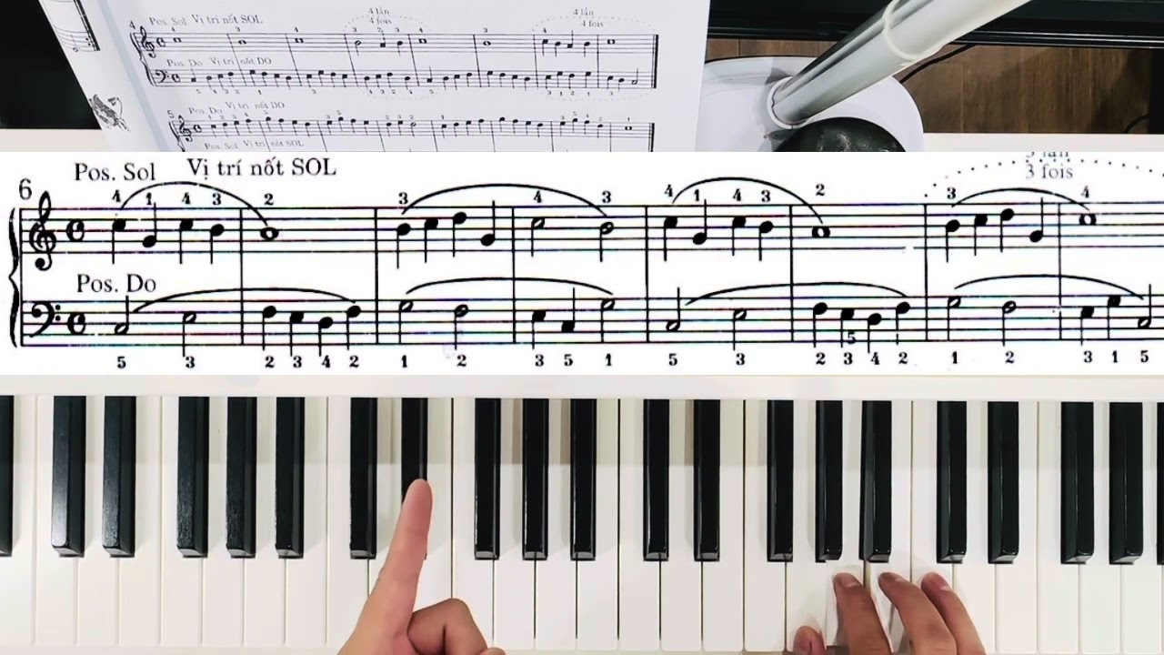 Hướng dẫn piano bài 6 trang 24 phương pháp hoa hồng 