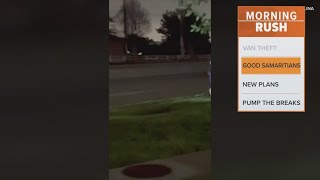 Good samaritans hold down a drunk driver after a head-on crash