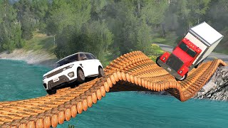 Car vs Logs Bridge x Spikes x 100 Speedbumps x Width Restrictions  Ultimate Automotive Mayhem!'