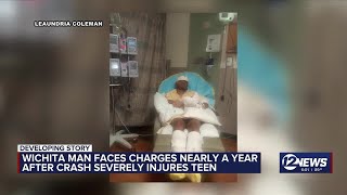 Wichita man faces charges nearly a year after crash severely injures teen