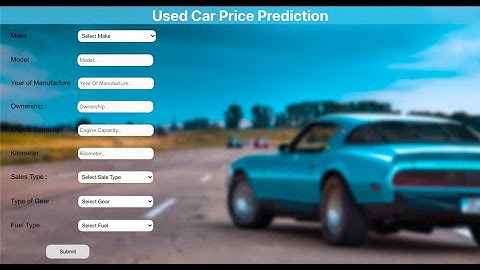 Used Car Price Prediction Machine Learning Application (Random Forest Model + ReactJs)