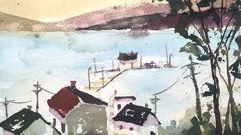 Simple Coastal Watercolor- by Chris Petri ( Part 1 of 2 )