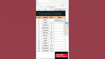 Convert Measurement Units in Excel #shorts #excel #convert #units #exceltips #exceltutorial #ccc