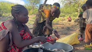 Hadzabe Trying Modern Cooking