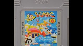 Custom Made of Unlicensed Game SONIC 6 for Gameboy / Game Boy 