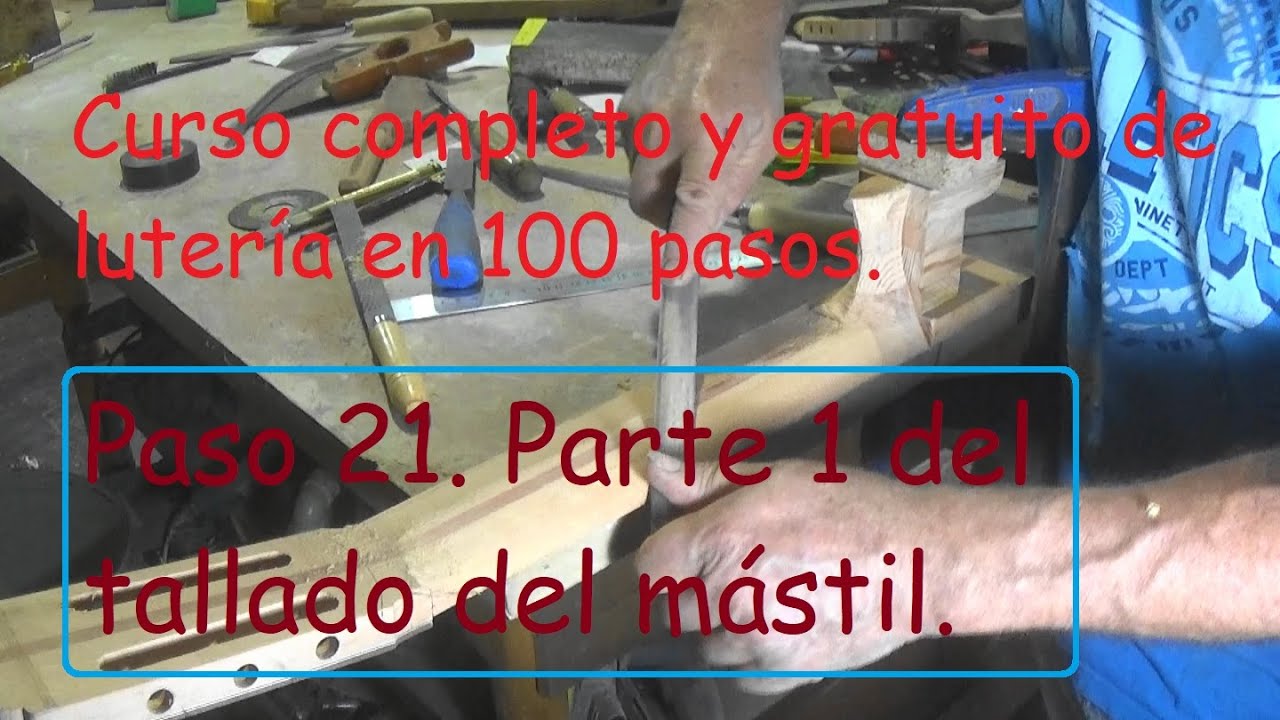 Construcción de guitarras españolas en cien pasos. Paso 21 parte 1.