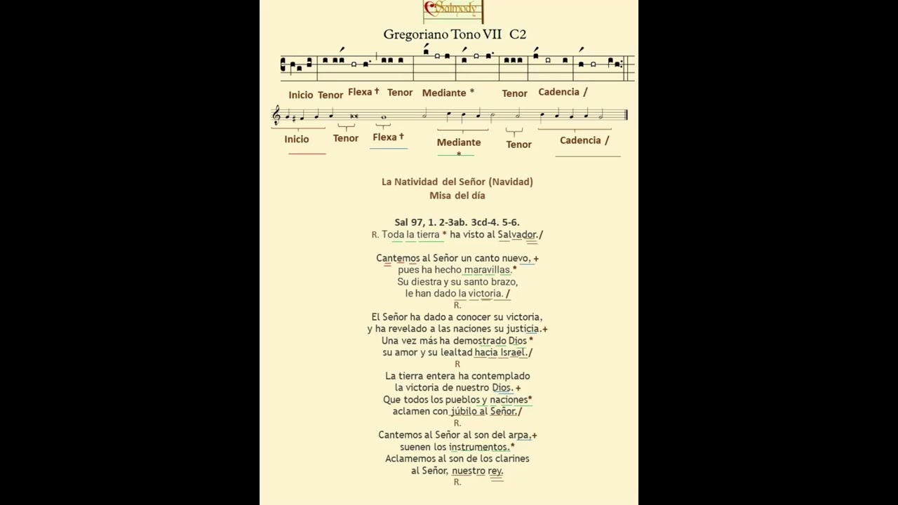 Salmo Responsorial (97) Navidad  Misa del día 25 de Diciembre Gregoriano Modo Gregoriano VII C2