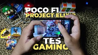 REVIEW! Tes Gaming Poco F1 Rom Project Elixir+NGK | Tes game ringan...