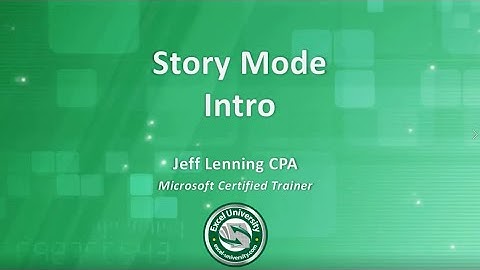 Gamification + Excel Training = Story Mode