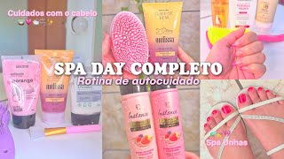 SPA DAY ROTINA DE AUTOCUIDADO🍵🎀 cuidados com o cabelo, unhas, skincare, depilação