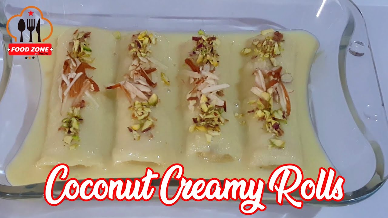 Coconut Creamy Rolls A Unique dessert recipe YouTube