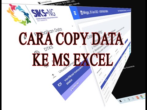 COPY PASTE DATA SIKS NG KE MS EXCEL