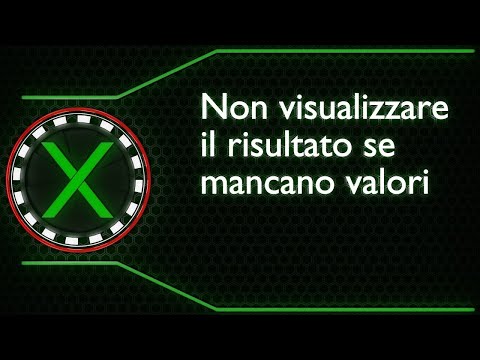 Excel togliere gli zeri o risultati se mancano valori (molte celle)