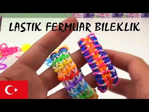 Lastik Bileklik yapimi Fermuar BILEZIK Rainbow Loom Zippy Chain nasil yaplir - DIY Türkce