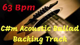 c# minor acoustic ballad backing track (63 bpm)