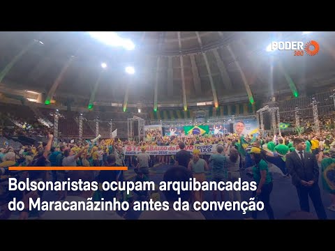 Bolsonaristas ocupam arquibancadas do Maracanãzinho antes da convenção