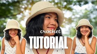 Unisex Crochet Bucket Hat Tutorial | Easy Cotton Yarn Bucket Hat + Free Pattern.