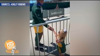 Toddler has a Tea Party with The Packers News