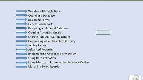 Over view of MS Access 2016