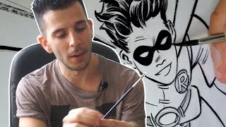 Inking With A Winsor & Newton Series 7 Brush