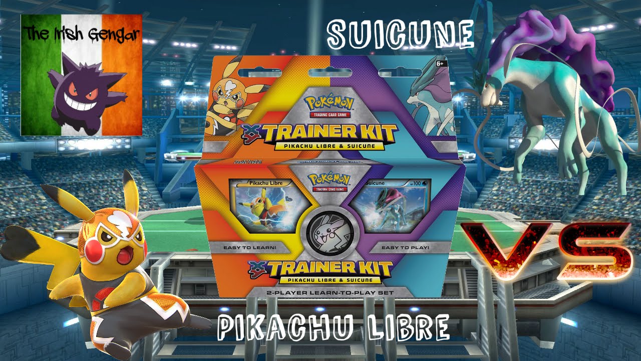 Pokemon Pikachu Libre Suicune Trainer Kit Unboxing 2016