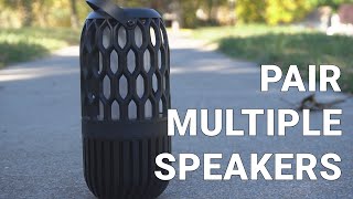 Outdoor Bluetooth Speakers Review - Waterproof LED Flame Light, Pair Up to 100 Speakers