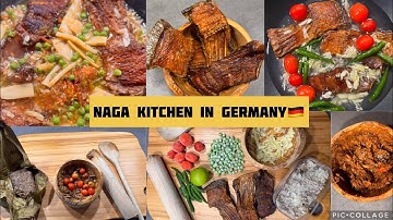 Naga Kitchen in Germany 🇩🇪 Naga Girl Cooking Naga style Smoke fish 🐟 in Germany 🇩🇪