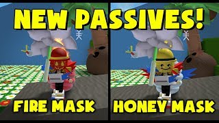 NEW PASSIVES! Fire Mask & Honey Mask - Bee Swarm Simulator