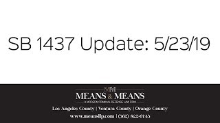 SB 1437 Update 5-23-19