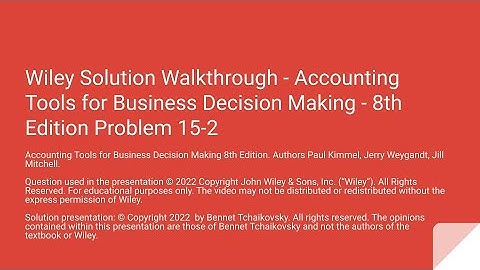 Wiley- Problem 15-2 Job Order Costing Accounting Tools for Decision Making 8th Edition