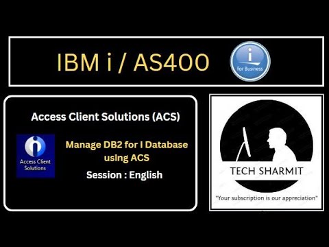 Managing DB2 database using ACS | access client solutions |  as400 tutorial for beginners  english