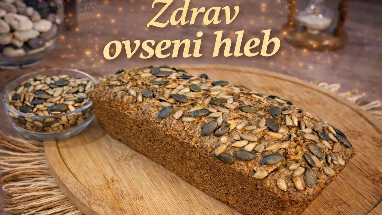 ZDRAV OVSENI HLEB! Ovsene pahuljice+jogurt+semenke. Bez belog brašna i kvasca.