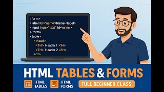 HTML Tables & Forms Explained | Full Guide with Examples for Beginners (Hindi/Urdu)