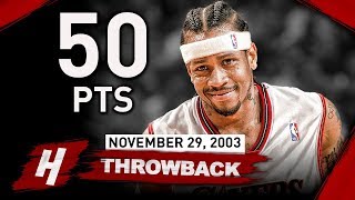 Throwback: Allen Iverson CRAZY Full Highlights vs Hawks 2003.11.29 - 50 Points!