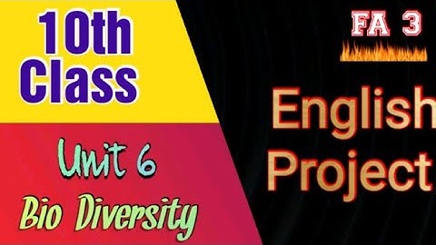 10th Class English Project Work from Unit 6 || 10th Class English Project from 6th lesson (FA 3)