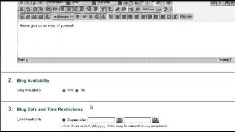 Blackboard 9.1.13: Create Blog