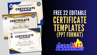 Free Editable Certificate Templates (www.depedk12.com) screenshot 4