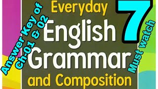Ch-1.& 2.,Everyday English Grammar, Answer Key.