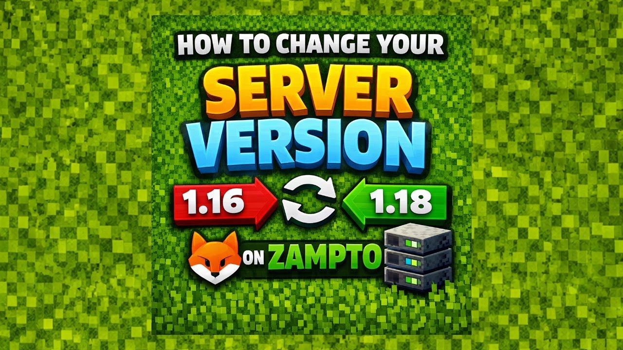 How to change your Minecraft Java Server Version on Zampto - YouTube