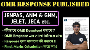 OMR Response Published | JENPAS, ANM & GNM, JELET, JECA | Calculate Your Marks #jenpas2025 