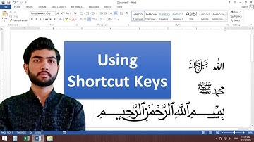 How To Insert Arabic Symbols | PBUH , Bismillah In Ms Word Using Shortcut Key