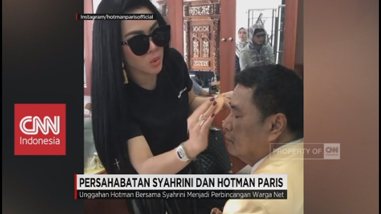 Kocak Syahrini Bedakin Hotman Paris Pakai Kacamata  Hitam  
