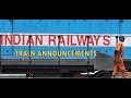 Indian railways train announcements  railway announcements india  indian railways