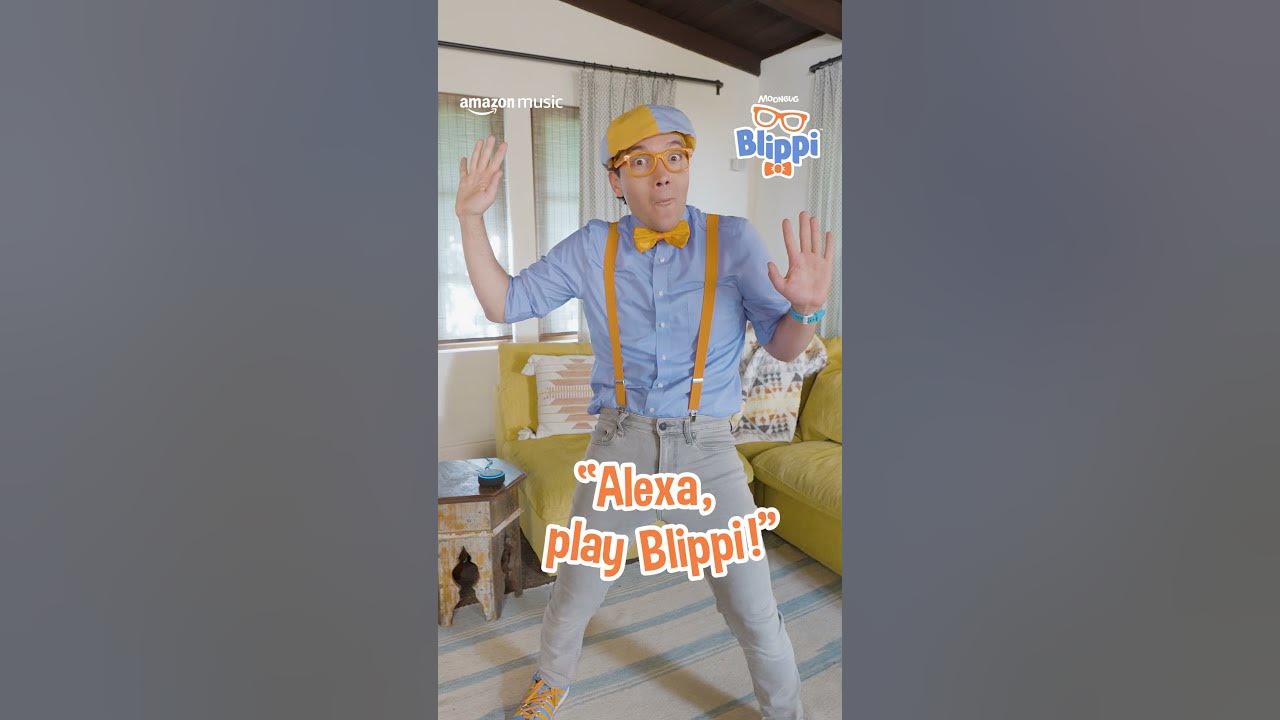 Freeze! Alexa, Play Blippi! 🟠🔵 #shorts #blippi #shorts